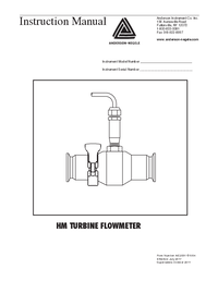 Thumbnail of document Manual - HM Turbine Flow Meter